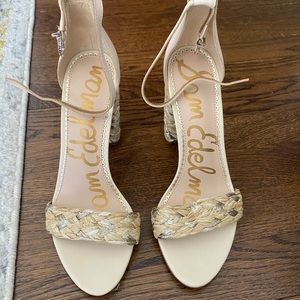 Sam Edelman NEVER WORN straw heels